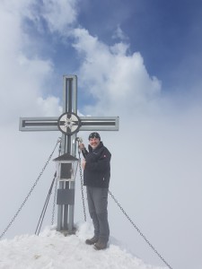 Michael am Gipfelkreuz